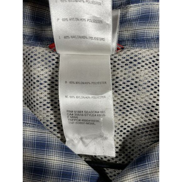 The North Face Button Up Shirt Men's Large Blue Plaid Longsleeve Vented Outdoor - Picture 6 of 10